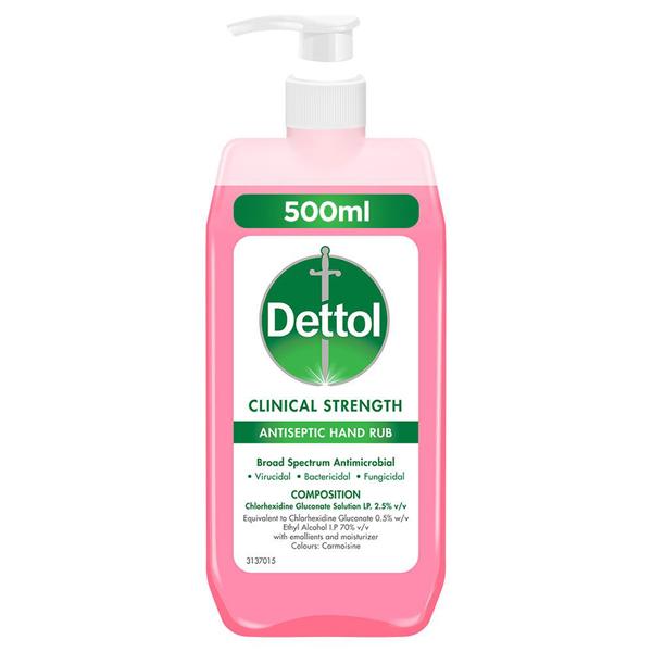 Dettol Clinical Strength Antiseptic Hand Rub 500 ml - Hand Sanitizer