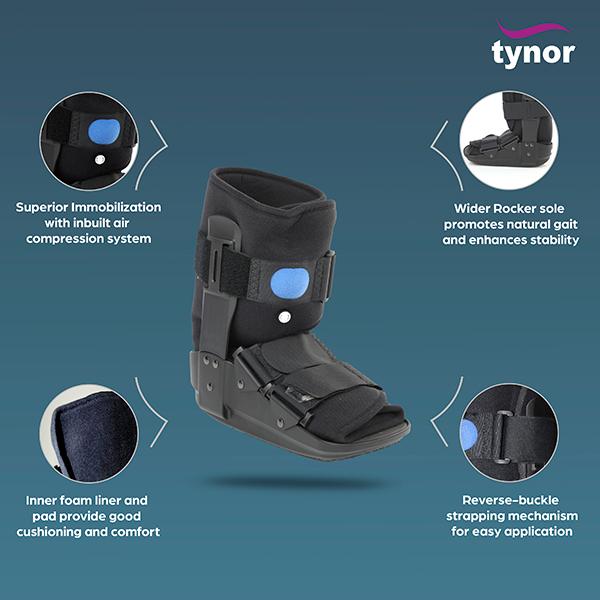 Tynor Walker Boot Air Short (L) (D 52) - Knee/Leg Supports