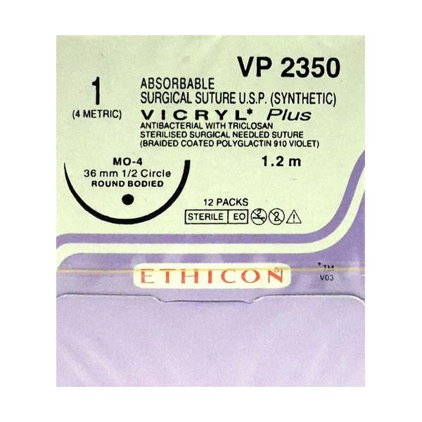 Netmeds | Johnson & Johnson Ethicon Vicryl Plus Absorbable Surgical Suture (1.2 mtr) (VP2350) 1's