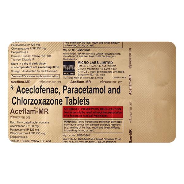 ACEFLAM MR Tablet 10's - Pain relief-Ano