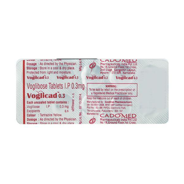 Voglicad 0.3mg Tablet 10'S - Diabetes-Ant