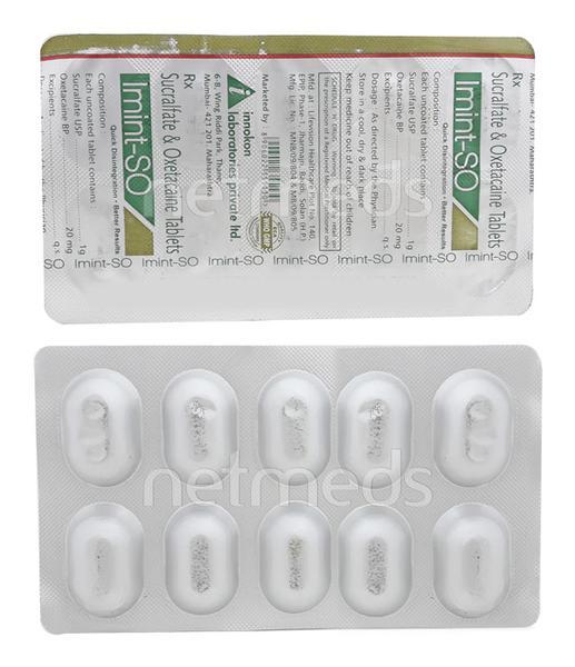 Imint SO Tablet 10'S - Ulcer/Reflux/Flatulence-Aaa