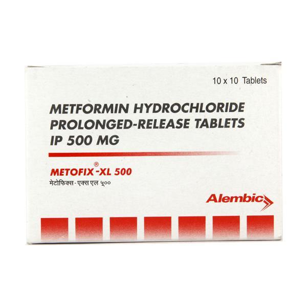 Metofix XL 500mg Tablet 10'S - Diabetes-Ant