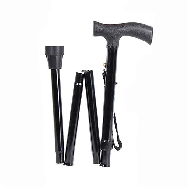 Netmeds | MCP Folding Walking Stick - Black