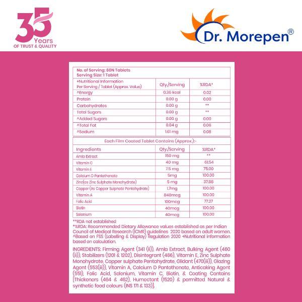 Dr. Morepen Biotin+ Tablet 60's - Hair & Skin