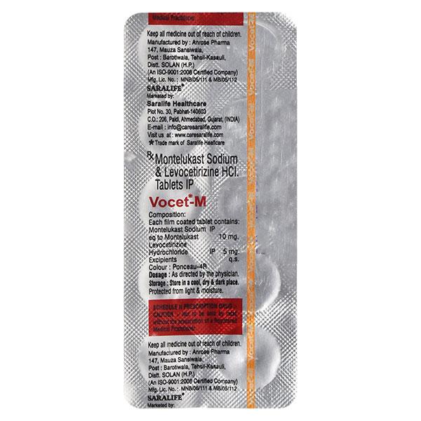 VOCET M Tablet 10's - Allergies-Ant