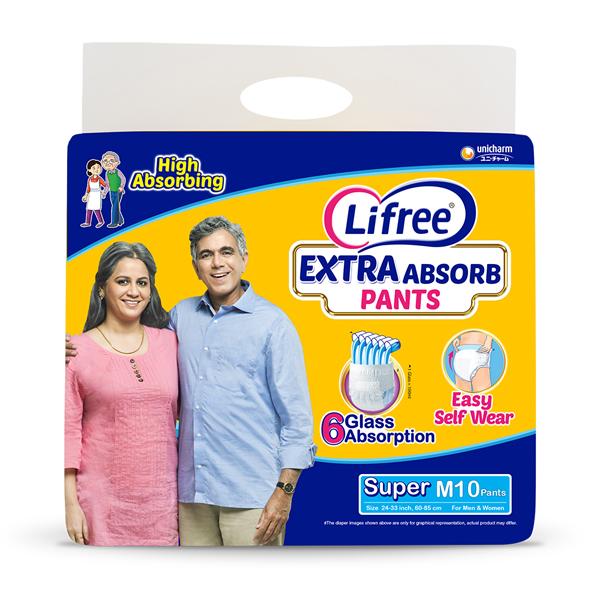 Netmeds | Lifree Extra Absorb Diaper Pants - Super (M) 10's