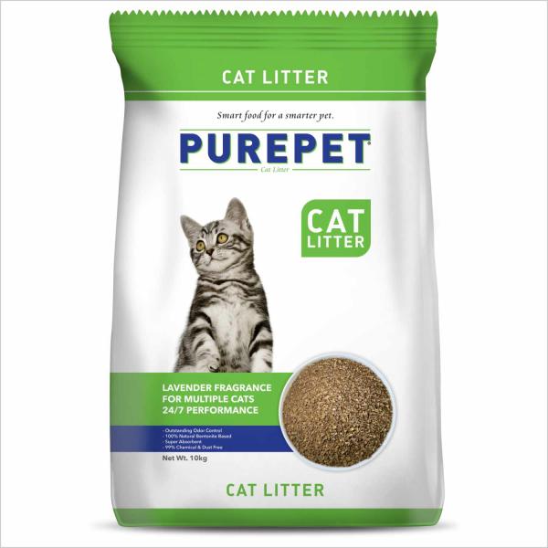 Netmeds | Purepet Clumping Lavender Fragrance Cat Litter (for Multiple Cats) 10000 gm