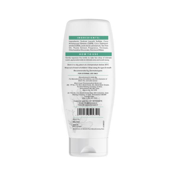 SheNeed Regular Feminine Intimate Wash 100% Natural with Thyme Extracts And Tea Tree Oil 200 ml - Intimate Care