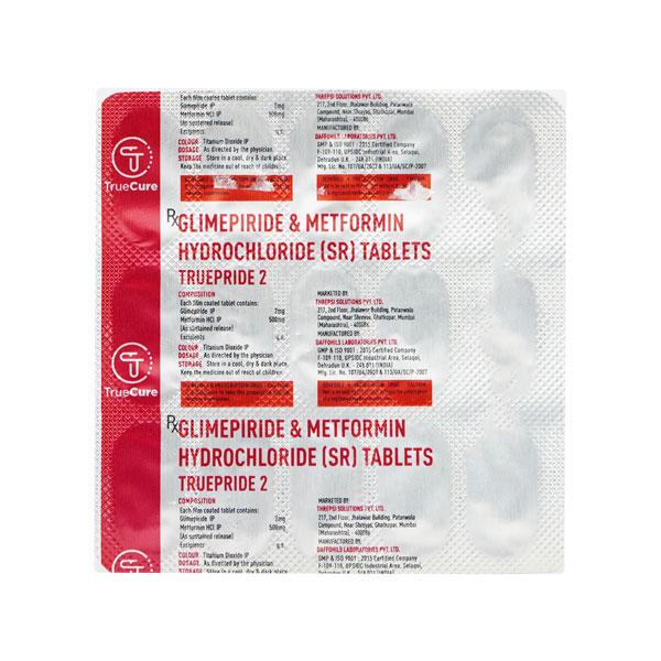 TRUEPRIDE 2mg Tablet 15's - Diabetes-Ant