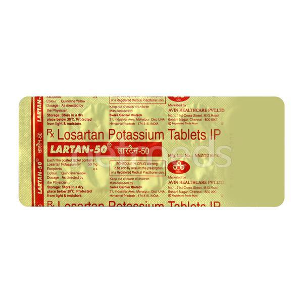 Lartan 50mg Tablet 10'S - Hypertension-Ang