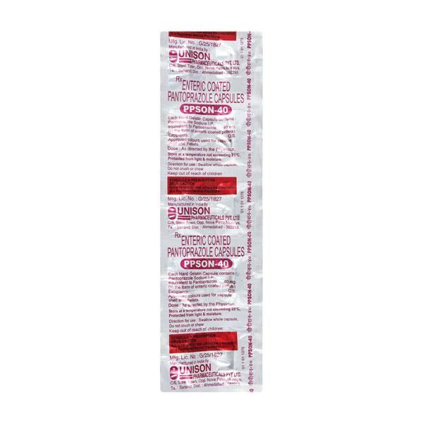 Ppson 40mg Capsule 10'S - Ulcer/Reflux/Flatulence-Aaa
