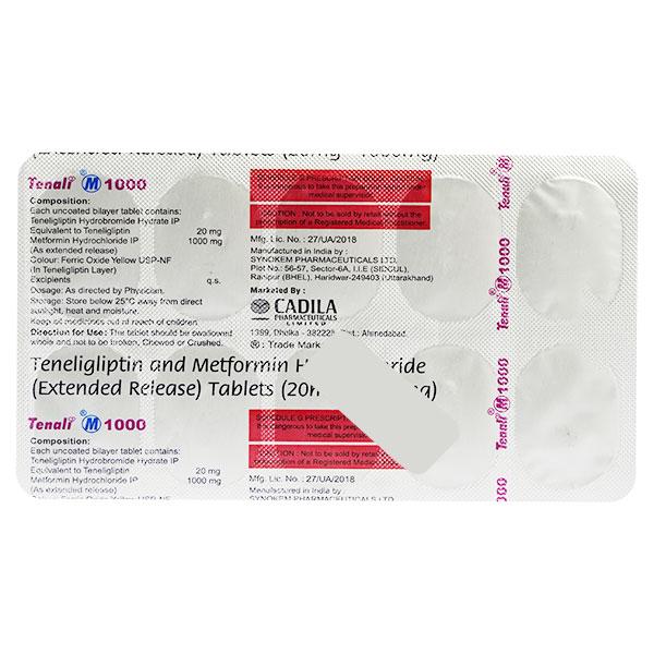 SITENALI M 1000 Tablet 15's - Diabetes-Ant