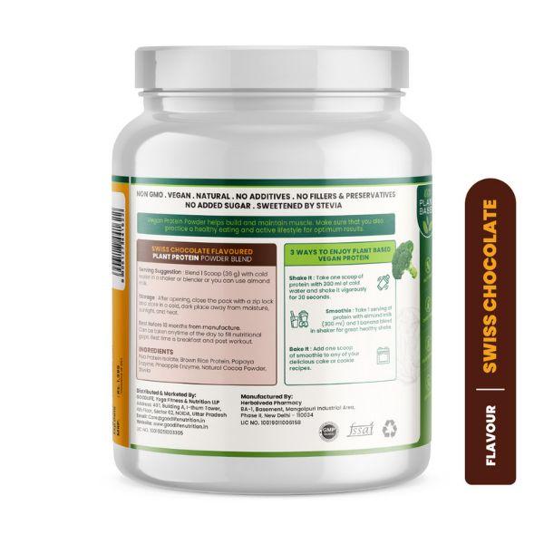 Goodlife Nutrition Plant Protein Super Food Powder - Swiss Chocolate 500 gm - Nutritional Bars