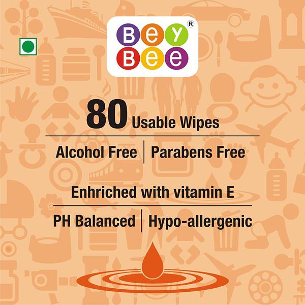 BeyBee 98% Water Wipes (Pack of 2 x 80's) - Diapers & Wipes