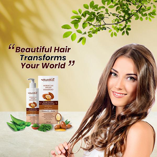 Health Veda Moroccan Argan Shampoo 200 ml - Shampoos