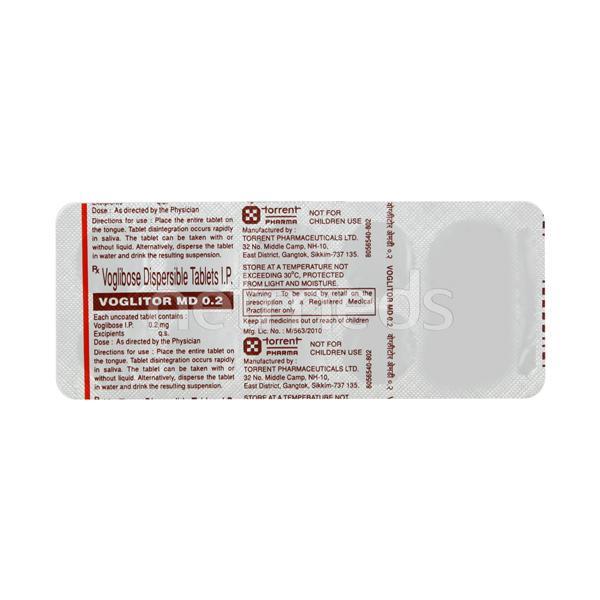 Voglitor MD 0.2mg Tablet 10'S - Diabetes-Ant