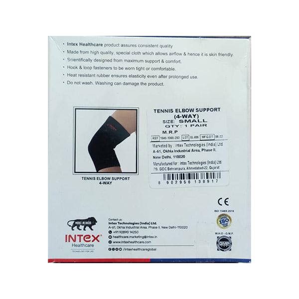 Intex Tennis Elbow Support 4 Way (One Pair) (M) - Arm/Elbow Supports