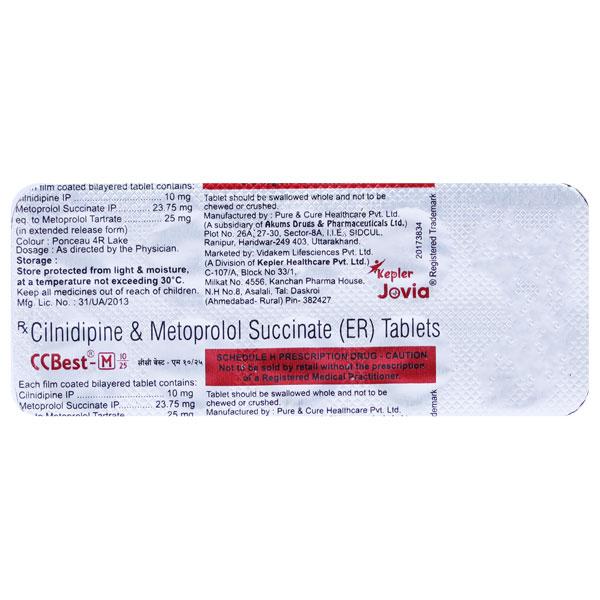 CCBEST M Tablet 10's - Hypertension-Cal