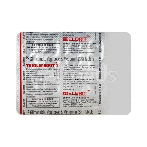 Triglimibrit 2mg Tablet 10'S - Diabetes-Ant