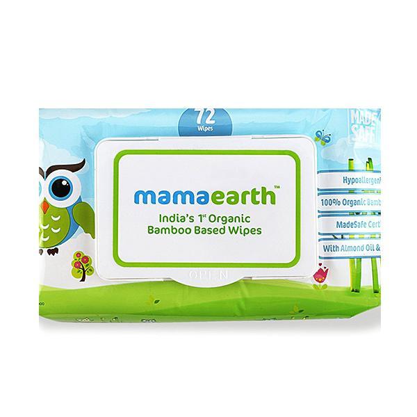 Mamaearth Organic Bamboo Based Wipes 72's - Diapers & Wipes