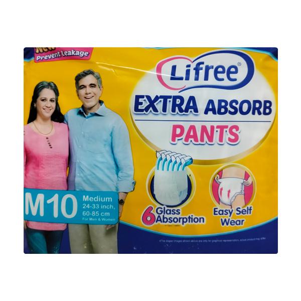 Netmeds | Lifree Extra Absorb Adult Diaper Pants (M) 10's