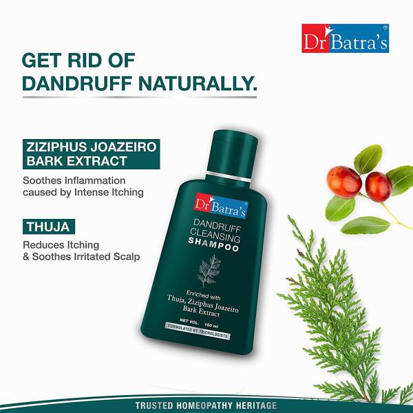 Dr Batra's Dandruff Cleansing Shampoo 100 ml + Herbal Hair Color Cream - Brown 120 gm + Conditioner 100 ml - Hair Treatment