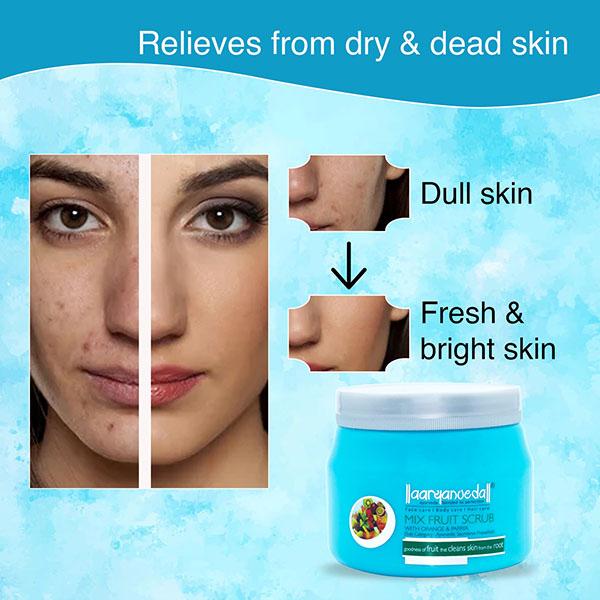 Aryanveda Mixed Fruit Face Scrub - Kiwi & Passion Fruit 400 gm - Face Scrubs