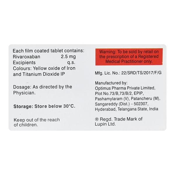 RIVABAN 2.5 Tablet 14's - Blood Clot-Ant