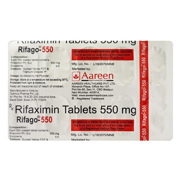 Rifago 550mg Tablet 10'S - Bacterial Infections-OAB