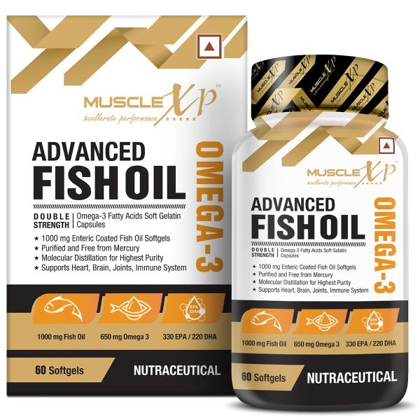 Netmeds | MuscleXP Advanced Fishoil Double Strength Omega 3 Capsule 60's