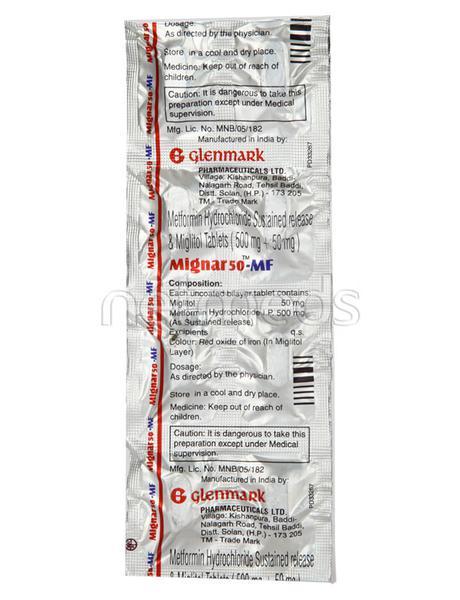 Mignar MF 50mg Tablet 10'S - Diabetes-Ant