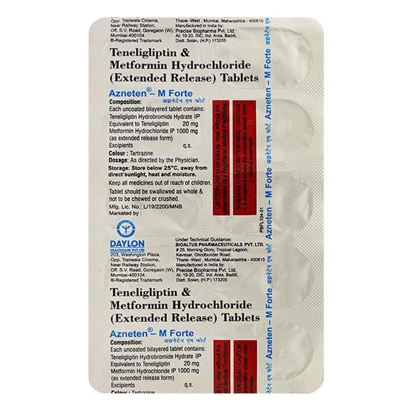 AZNETEN M FORTE Tablet 10's - Diabetes-Ant