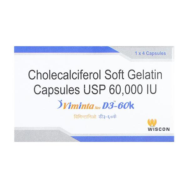 VIMINTA D3 60k Capsule 4's - Supplements-Vit