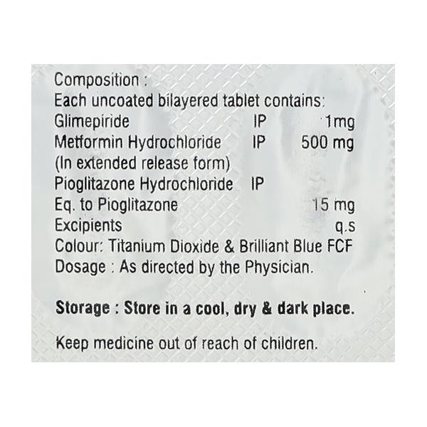 GLIMED MP 1MG TABLET 10'S - Diabetes-Ant