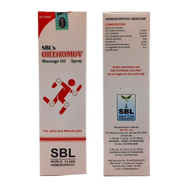 Netmeds | SBL Orthomuv Massage Oil 60 ml