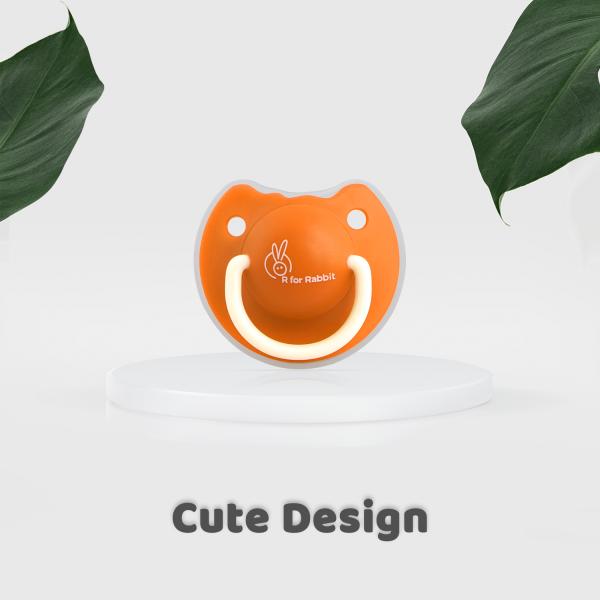 R for Rabbit Tusky Pacifier for kids of 3 months - Orange 1's - Pacifiers & Teethers
