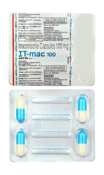 IT Mac 100mg Capsule 4'S - Fungal Infections-Anf