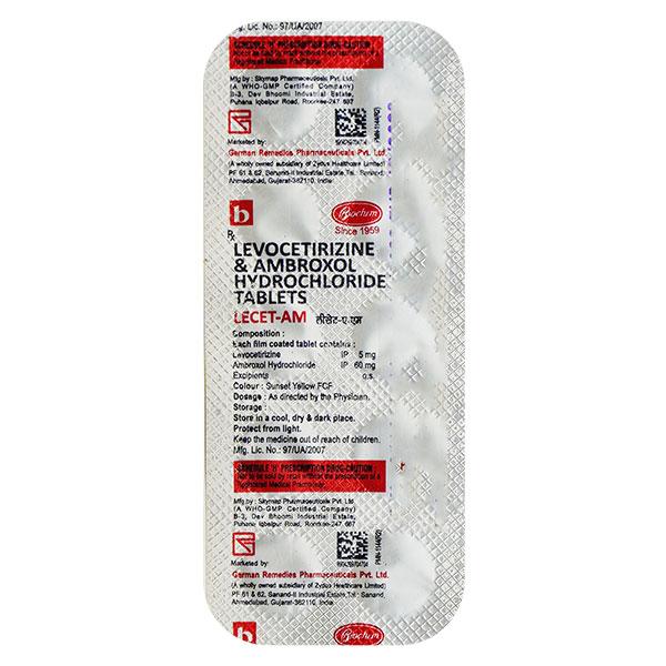 LECET AM Tablet 10's - Cough And Cold-Cou