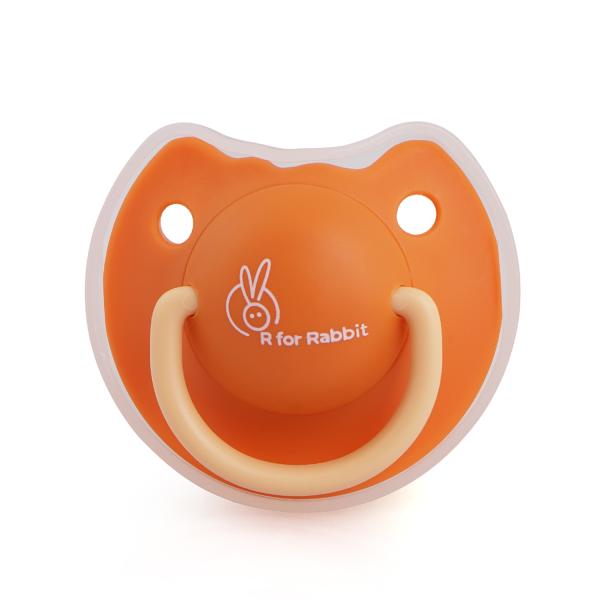 Netmeds | R for Rabbit Tusky Pacifier for kids of 6 months - Orange 1's