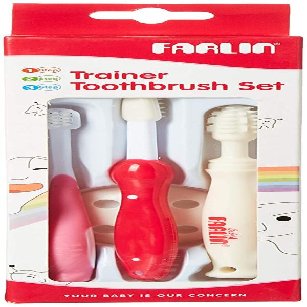 Netmeds | Farlin Trainer Toothbrush Set - Red