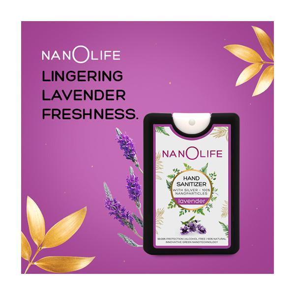 NanOlife Pocket-Size Hand Sanitizer Spray - Lavender 18 ml - Hand Sanitizer