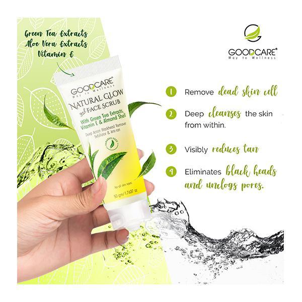Goodcare Natural Glow Face Scrub 50 gm - Face Scrubs