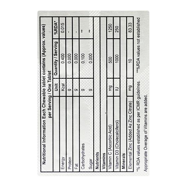 LIMEZO DZ ORANGE FLAVOUR Chewable Tablet 10's - Supplements-Vam