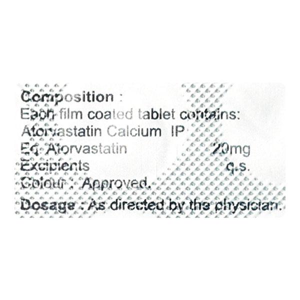 Alten 20Mg Tablet 15's - High Cholesterol-Dys