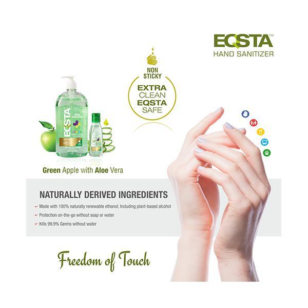 Eqsta Hand Sanitizer - Green Apple with Aleovera 50 ml - Hand Sanitizer
