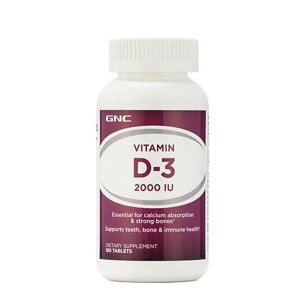 GNC Vitamin D-3 2000 IU Tablet 180's - Multi-Vitamins