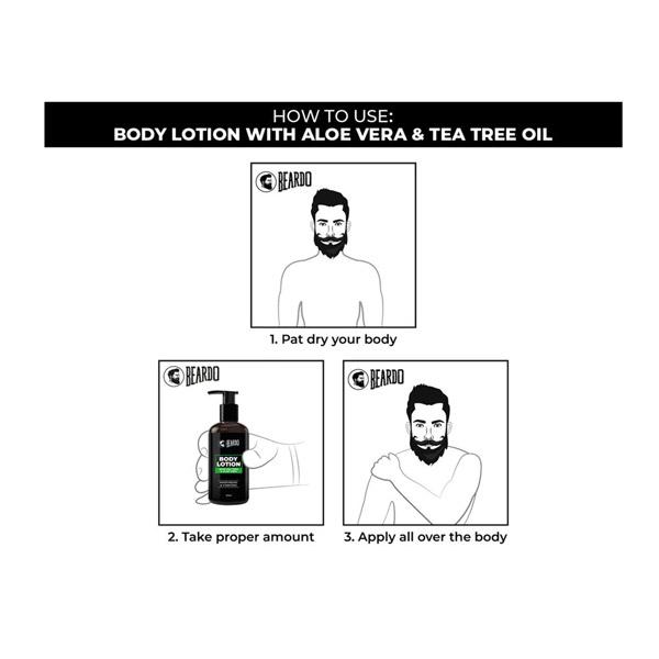 Beardo Body Lotion - Tea Tree & Aloe Vera 300 ml - Lotions & Creams