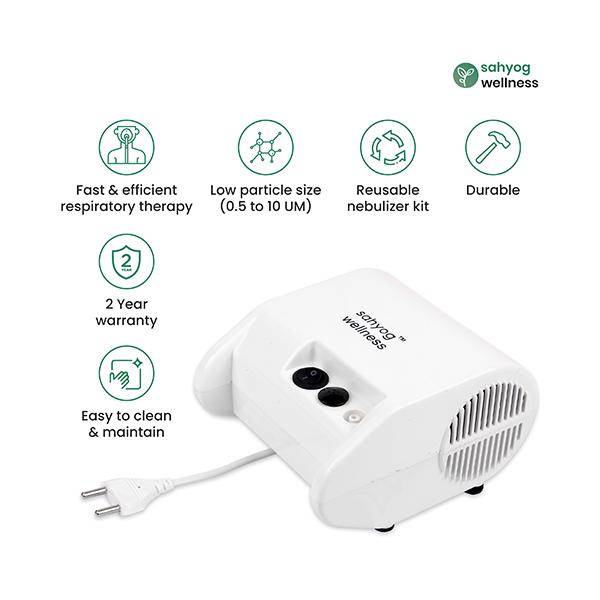 Sahyog Wellness Piston Compressor Nebulizer for Children & Adults with Flow Adjuster - Nebulizers / Vaporizer