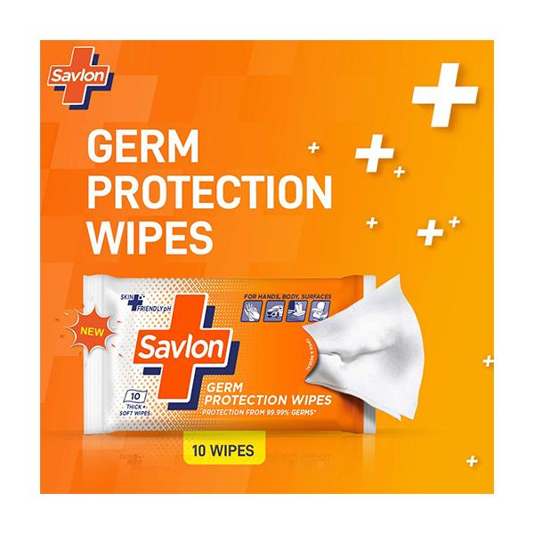 Savlon Germ Protection Wipes 10's - Tissues & Wipes